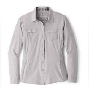 Kuhl Women’s Ezra Performance Roll Sleeve Hiking Shirt in Quartz Size M